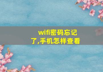 wifi密码忘记了,手机怎样查看