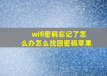 wifi密码忘记了怎么办怎么找回密码苹果