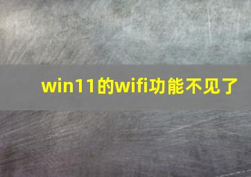 win11的wifi功能不见了