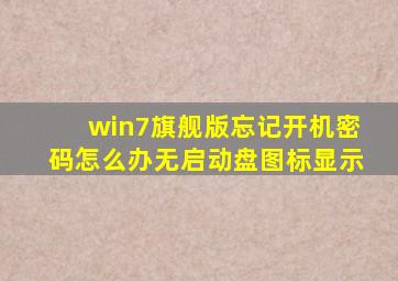 win7旗舰版忘记开机密码怎么办无启动盘图标显示