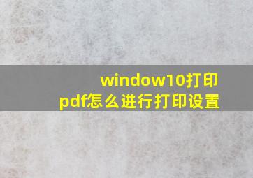 window10打印pdf怎么进行打印设置