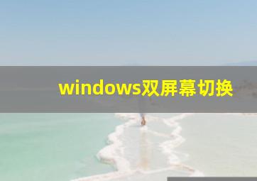 windows双屏幕切换