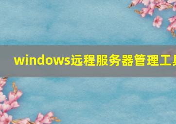 windows远程服务器管理工具