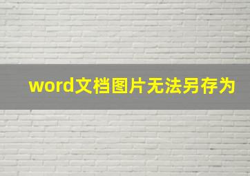 word文档图片无法另存为