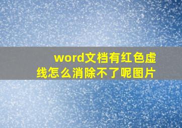 word文档有红色虚线怎么消除不了呢图片