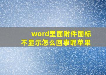 word里面附件图标不显示怎么回事呢苹果