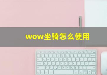 wow坐骑怎么使用