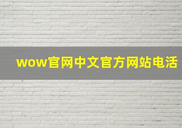 wow官网中文官方网站电活