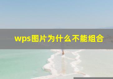 wps图片为什么不能组合