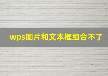 wps图片和文本框组合不了