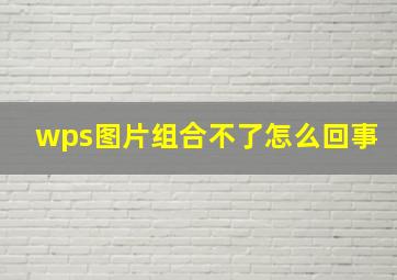 wps图片组合不了怎么回事