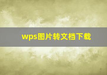 wps图片转文档下载