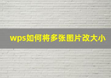 wps如何将多张图片改大小