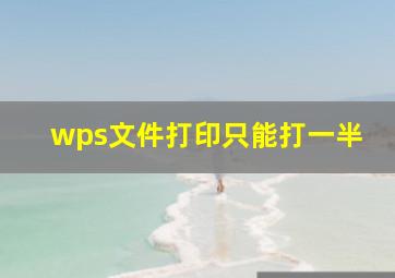 wps文件打印只能打一半