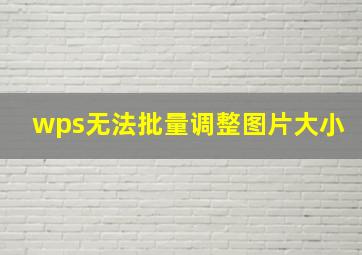 wps无法批量调整图片大小