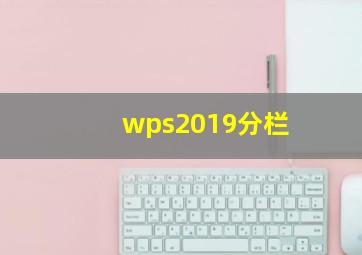 wps2019分栏