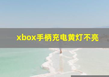 xbox手柄充电黄灯不亮