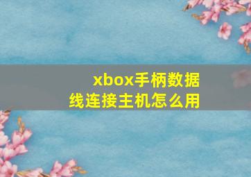 xbox手柄数据线连接主机怎么用