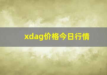 xdag价格今日行情