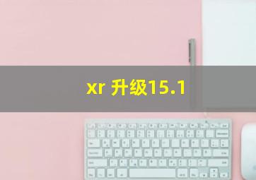 xr 升级15.1