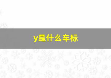 y是什么车标