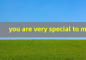 you are very special to me翻译