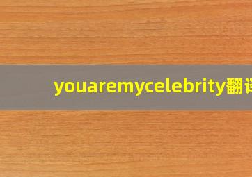 youaremycelebrity翻译