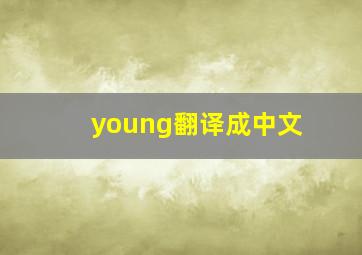 young翻译成中文