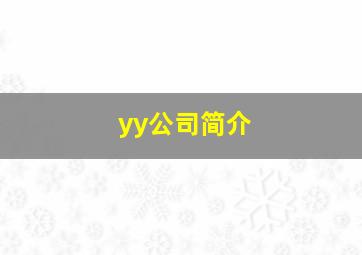 yy公司简介