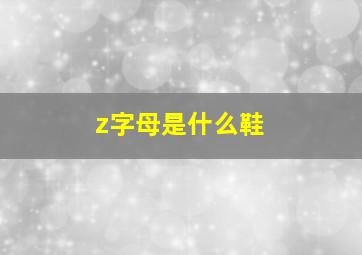 z字母是什么鞋